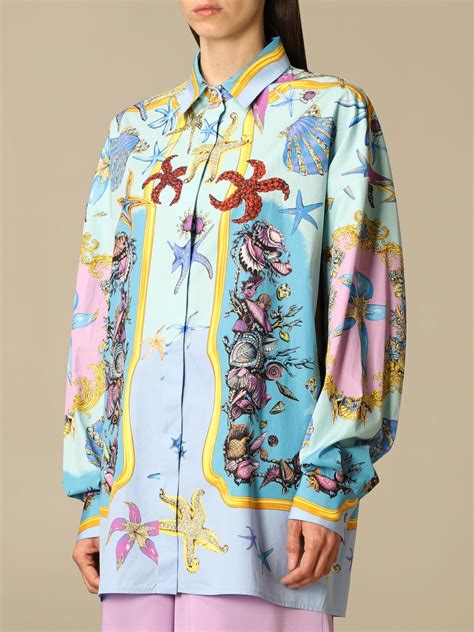 camicia versace donna cotone